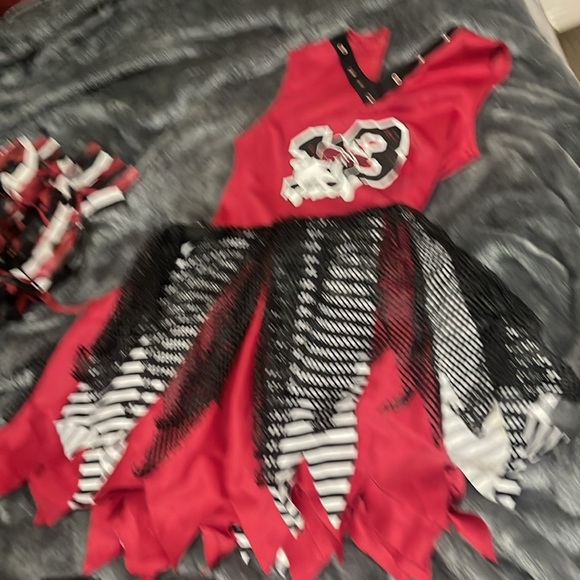 Little girls Zombie Cheerleader Halloween costume - Picture 3 of 7